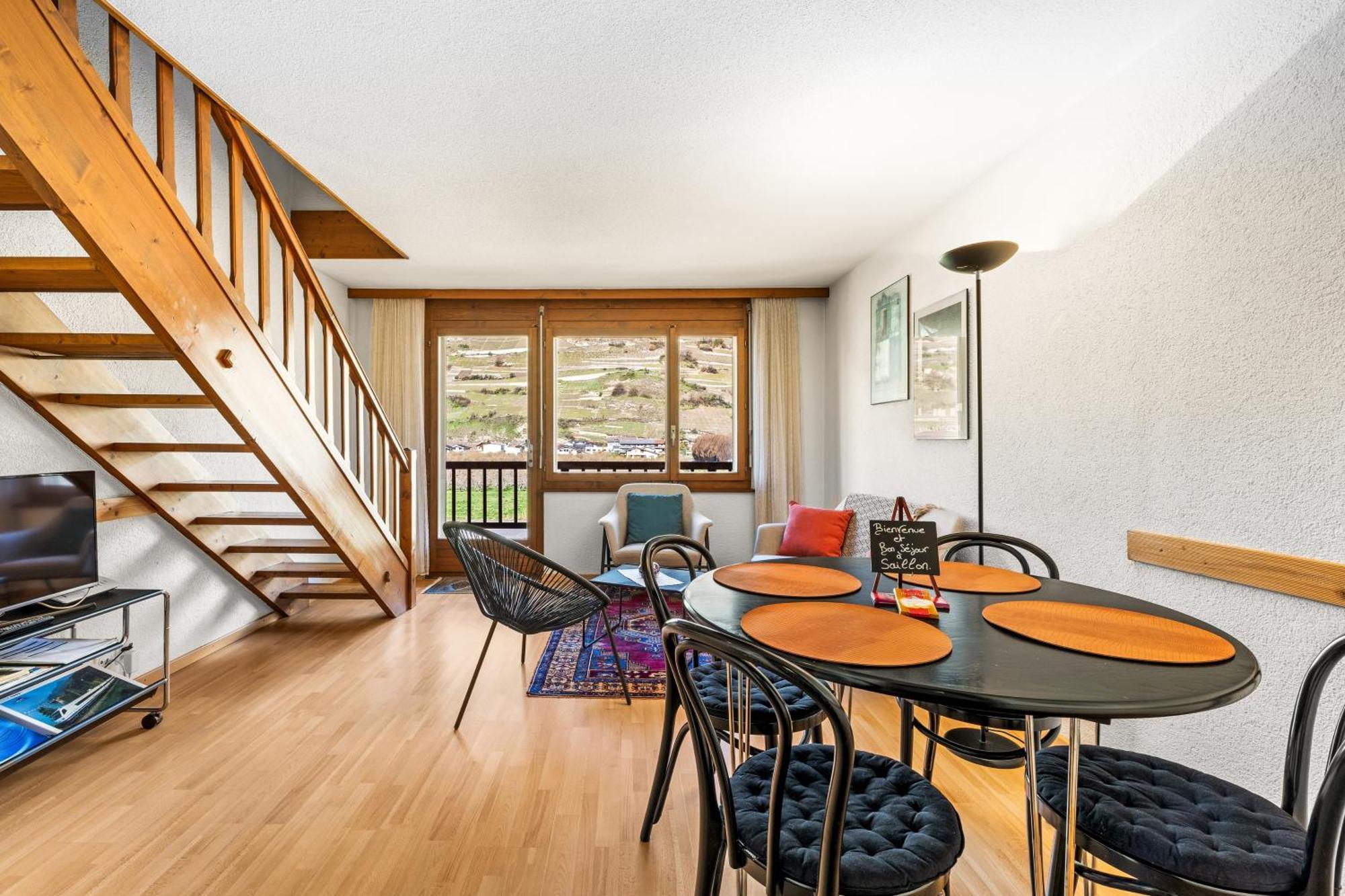 Duplex Cosy Aux Bains De Saillon Appartement Buitenkant foto